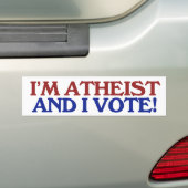 I'm Atheist and I vote Bumpersticker (Op auto)