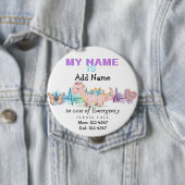 I'm autistic emergency pin Button badge (In situ)