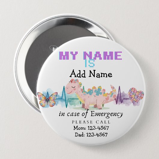 I'm autistic emergency pin Button badge (Voorkant /achterkant)