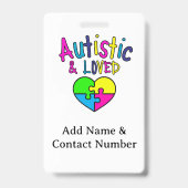 IM Autistic niet misdragen zijn vriendelijk contac Badge (Back)