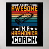 I'm Awesome I'm A Harmonica Coach Poster (Voorkant)