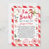 I'm Back Elf Arrival Letter Return Elf Christmas   Kaart (Voorkant)