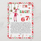 I'm back Elves Letter - Elf Welcome letter card Kaart (Voorkant)