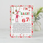 I'm back Elves Letter - Elf Welcome letter card Kaart (Staand voorkant)