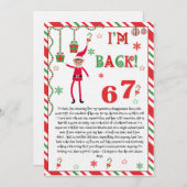 I'm back Elves Letter - Elf Welcome letter card Kaart (Voorkant / Achterkant)