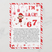 I'm back Elves Letter - Elf Welcome letter card Kaart (Voorkant)
