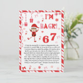 I'm back Elves Letter - Elf Welcome letter card Kaart (Staand voorkant)