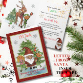I'M Back from North Pole Card | Message from Santa Feestdagen Kaart