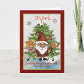 I'M Back from North Pole Card | Message from Santa Feestdagen Kaart (Voorkant)