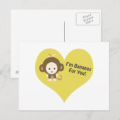 Im Bananas for You Monkey Briefkaart (Voorkant / Achterkant)