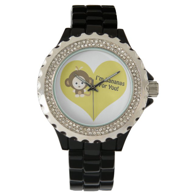 Im Bananas for You Monkey Horloge (Voorkant)
