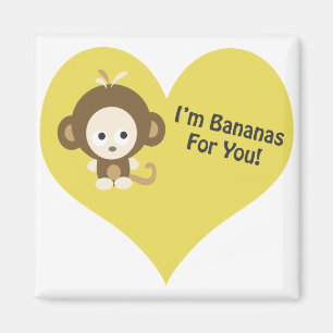 Im Bananas for You Monkey Magneet