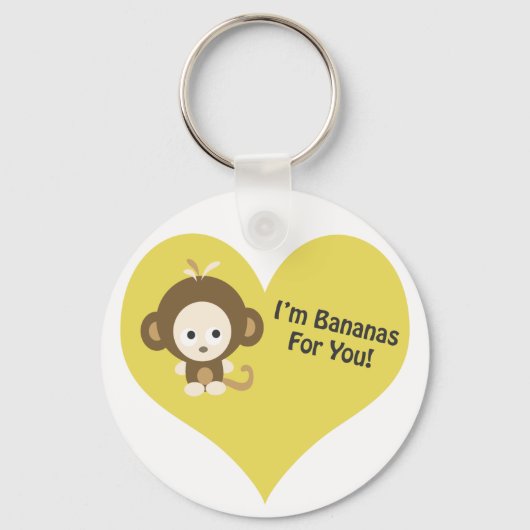 Im Bananas for You Monkey Sleutelhanger (Voorkant)