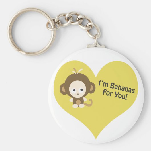 Im Bananas for You Monkey Sleutelhanger (Voorkant)