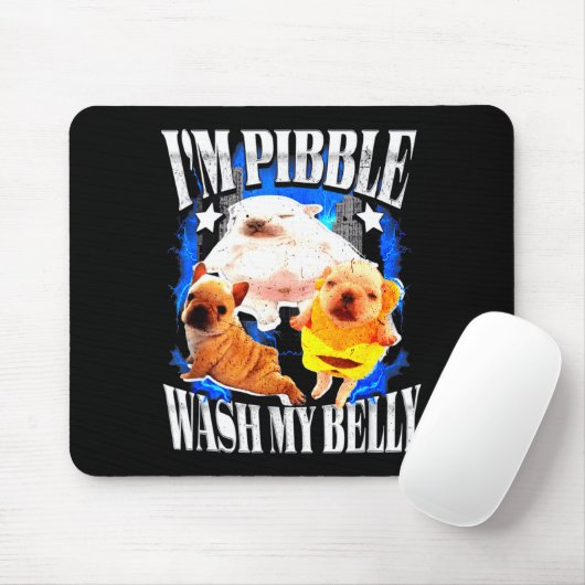 Im Bble Wash My Belly Frenchie Bulldog  Muismat (Met muis)