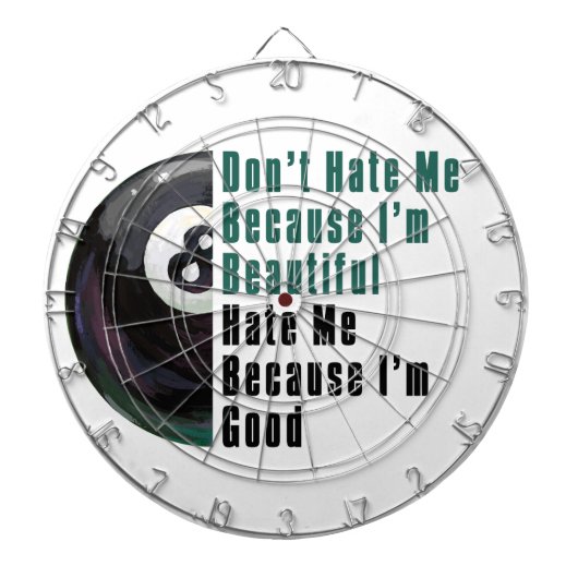 Im Beauful Im Good 8 Ball Dartbord (Voorkant)