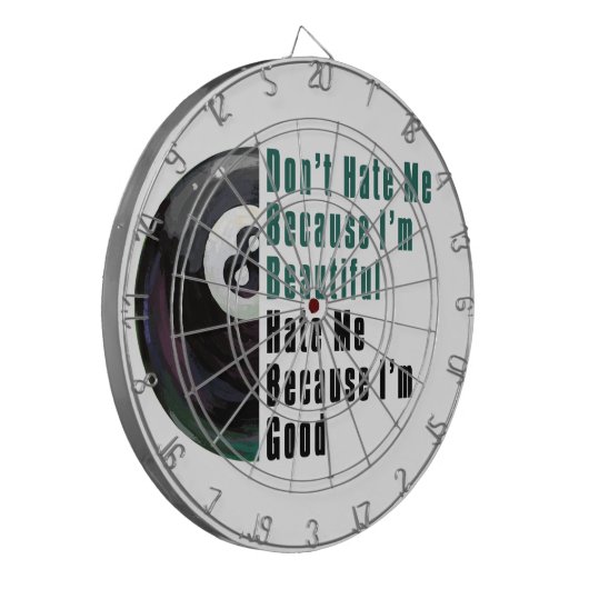 Im Beauful Im Good 8 Ball Dartbord (Voorkant Links)