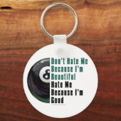 Im Beauful Im Good 8 Ball Sleutelhanger (Voorkant)