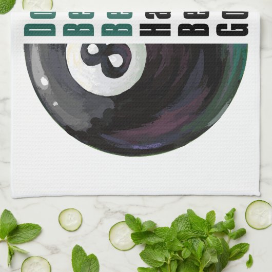 Im Beauful Im Good 8 Ball Theedoek (Gevouwen)