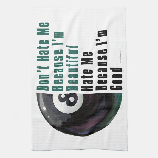 Im Beauful Im Good 8 Ball Theedoek (Verticaal)