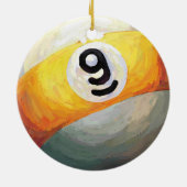 Im Beauful Im Good 9 Ball Keramisch Ornament (Achterkant)