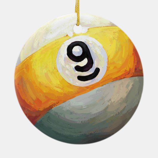 Im Beauful Im Good 9 Ball Keramisch Ornament (Achterkant)