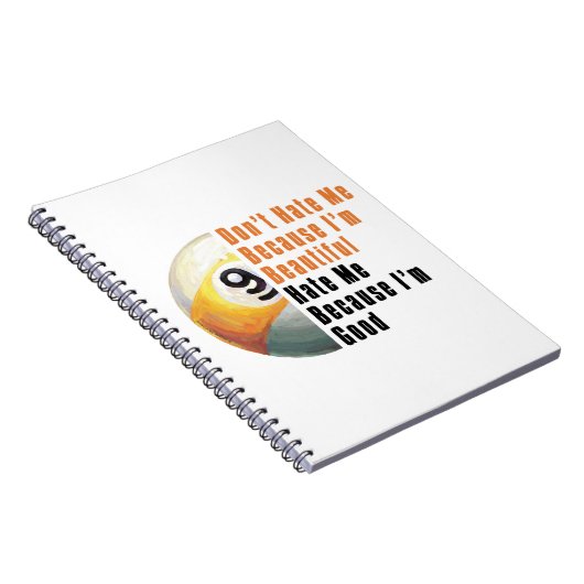 Im Beauful Im Good 9 Ball Notitieboek (Rechterzijde)