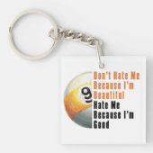 Im Beauful Im Good 9 Ball Sleutelhanger (Voorkant)