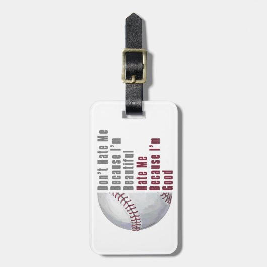 Im Beauful Im Good Baseball Bagagelabel (Voorkant verticaal)