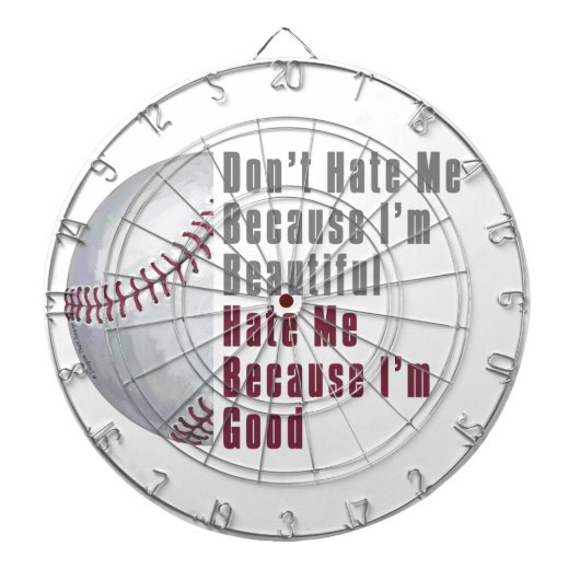 Im Beauful Im Good Baseball Dartbord (Voorkant)
