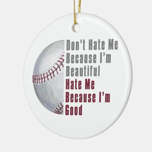 Im Beauful Im Good Baseball Keramisch Ornament (Links)
