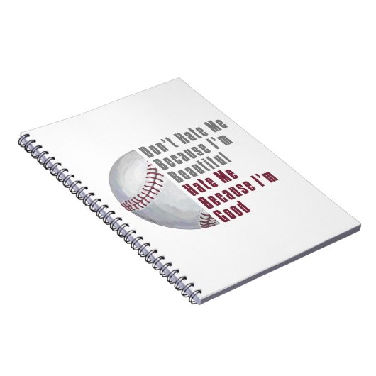 Im Beauful Im Good Baseball Notitieboek (Rechterzijde)
