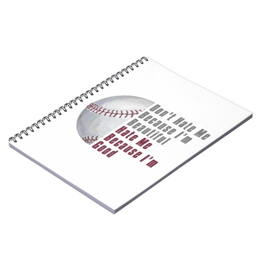 Im Beauful Im Good Baseball Notitieboek (Linkerzijde)