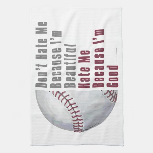 Im Beauful Im Good Baseball Theedoek (Verticaal)