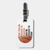 Im Beauful Im Good Basketball Bagagelabel (Voorkant verticaal)
