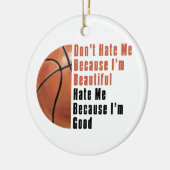 Im Beauful Im Good Basketball Keramisch Ornament (Links)