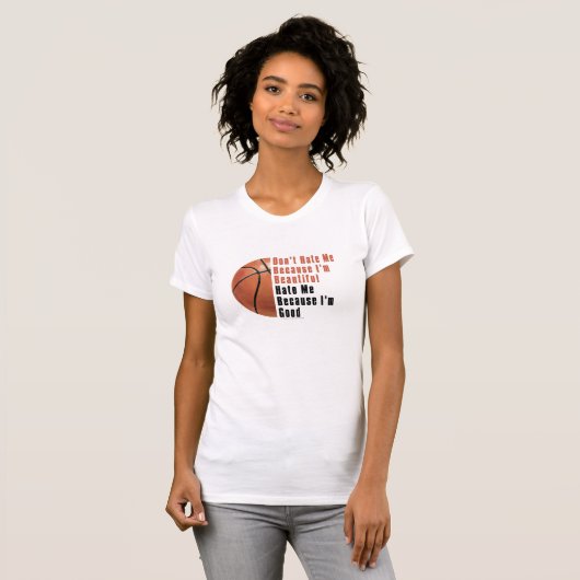 Im Beauful Im Good Basketball T-shirt (Voorkant volledig)