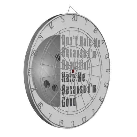 Im Beauful Im Good Bowling Grey Dartbord (Voorkant Links)