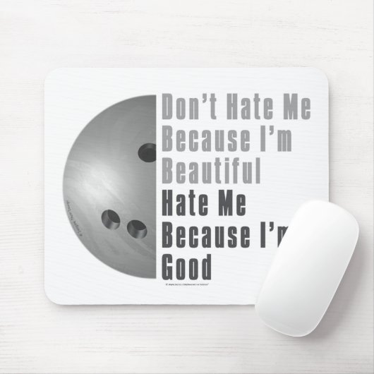 Im Beauful Im Good Bowling Grey Muismat (Met muis)