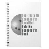 Im Beauful Im Good Bowling Grey Notitieboek (Voorkant)