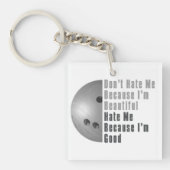 Im Beauful Im Good Bowling Grey Sleutelhanger (Voorkant)