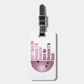 Im Beauful Im Good Bowling roze Bagagelabel (Voorkant verticaal)