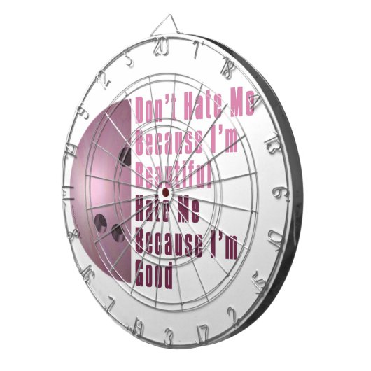 Im Beauful Im Good Bowling roze Dartbord (Voorkant Rechts)