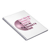 Im Beauful Im Good Bowling roze Notitieboek (Rechterzijde)