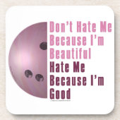 Im Beauful Im Good Bowling roze Onderzetter (Voorkant)