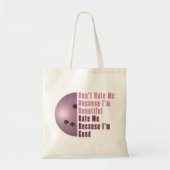 Im Beauful Im Good Bowling roze Tote Bag (Voorkant)