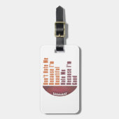 Im Beauful Im Good Football Bagagelabel (Voorkant verticaal)