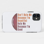 Im Beauful Im Good Football Case-Mate iPhone Case (Achterkant (horizontaal))