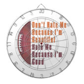 Im Beauful Im Good Football Dartbord (Voorkant)