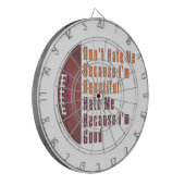 Im Beauful Im Good Football Dartbord (Voorkant Links)